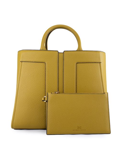 Borsa a mano media effetto pelle curry Elisabetta Franchi | BS07A51E2DC6